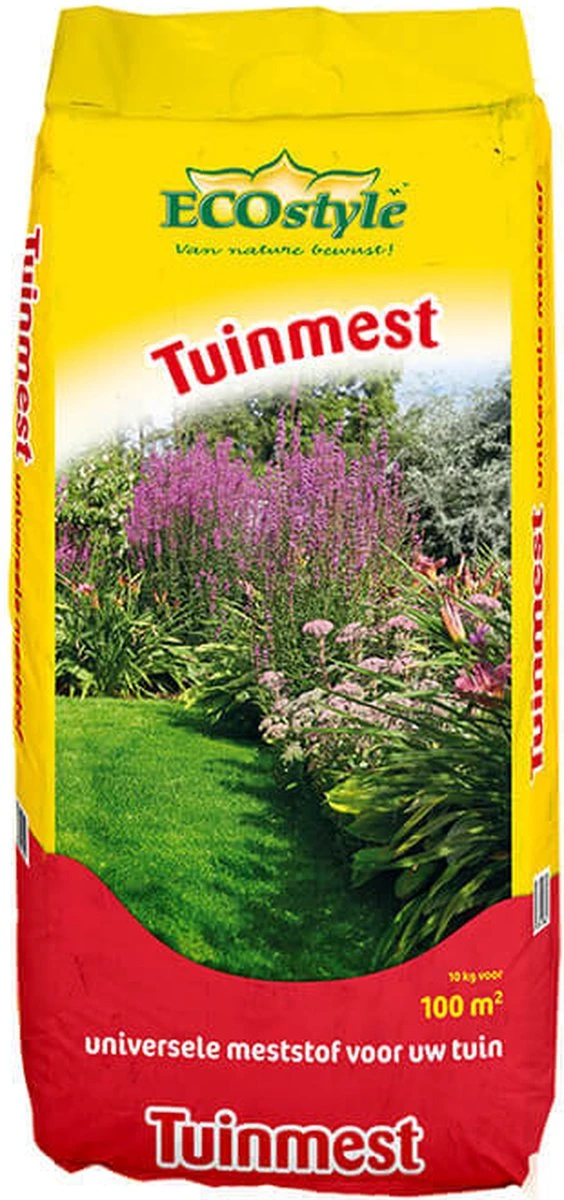 ECOstyle Tuinmest Organische Meststof - Border & Siertuin - Natuurlijke Meststof Gazon - 120 Dagen Voeding- 180 M² - 18 KG - Afbeelding 3