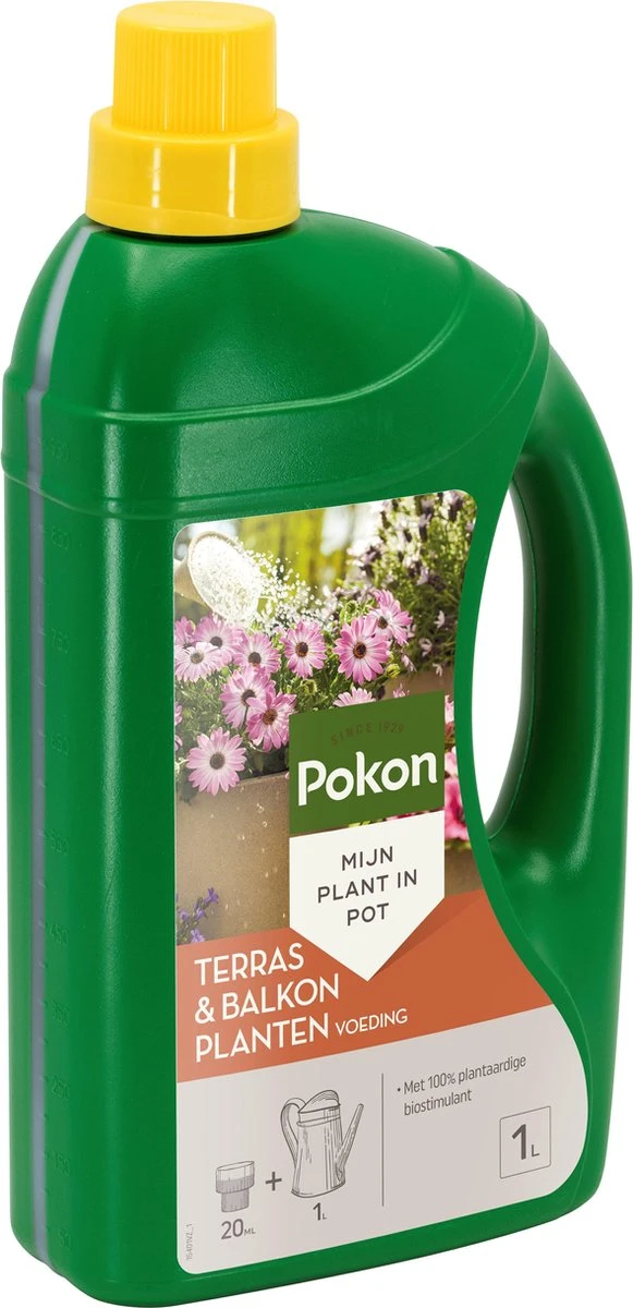 Pokon Terras & Balkonplanten Voeding - 1l - Plantenvoeding - 20ml Per 1L Water - Afbeelding 4
