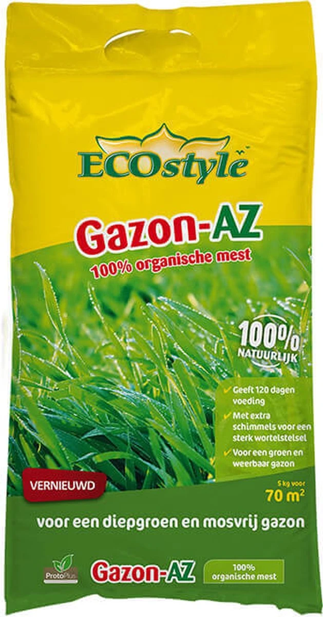 ECOstyle Gazon AZ Organische Gazonmest – Voor Diepgroen En Sterk Gazon – Geeft Tot 120 Dagen Voeding – Werkt Tegen Mos - 30 M² - 2 KG - Afbeelding 10