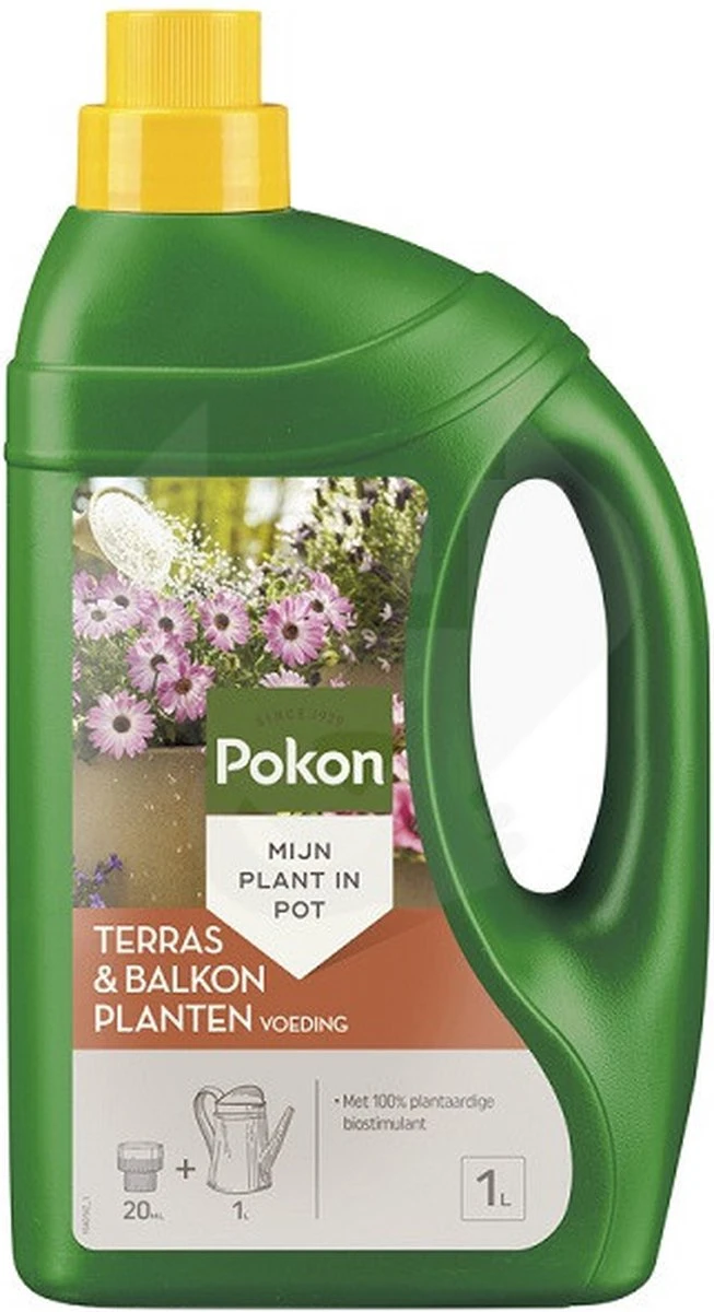 Pokon Terras & Balkonplanten Voeding - 1l - Plantenvoeding - 20ml Per 1L Water - Afbeelding 5