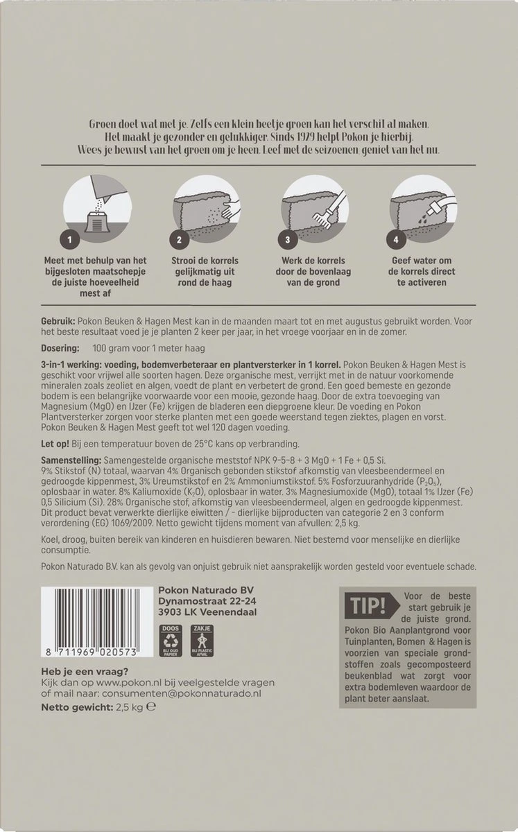 Pokon Beuken & Hagen Mest - 2,5kg - Meststof - 3-in-1 Werking - Afbeelding 8