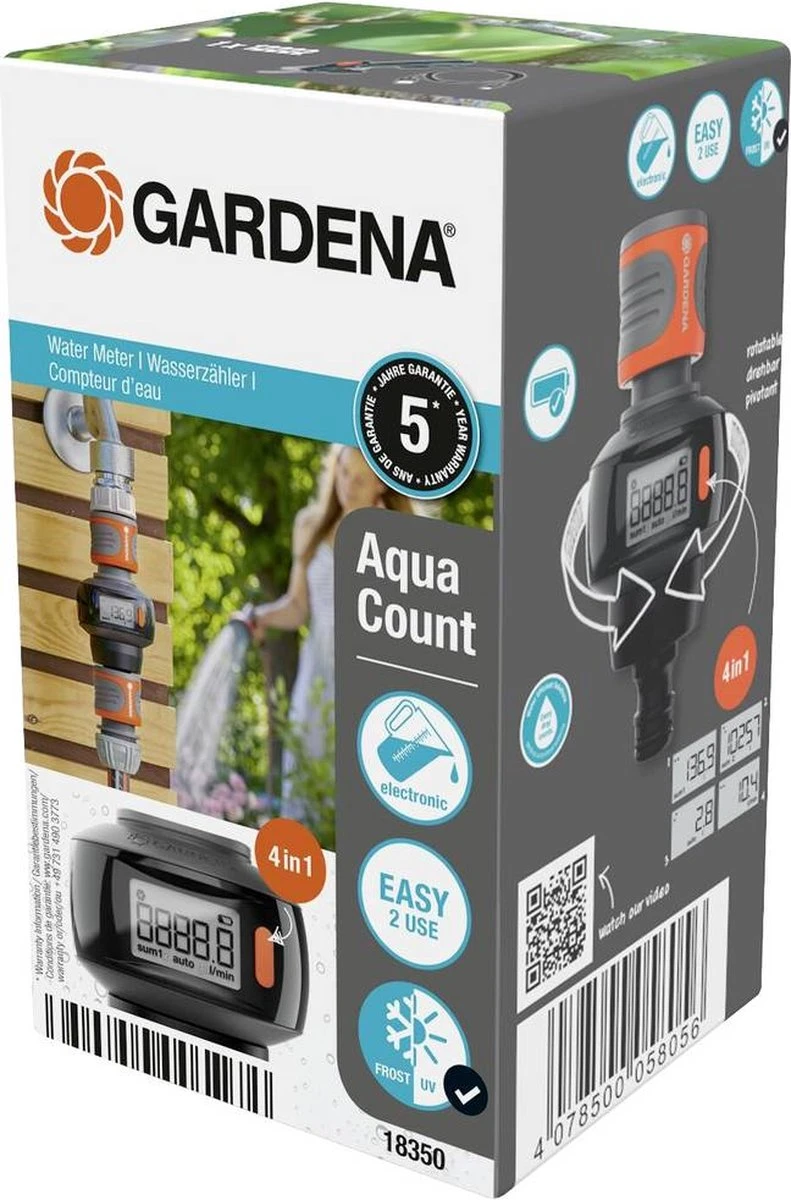 GARDENA AquaCount 18350-20 Watermeter Werkt Op Batterijen - Afbeelding 2