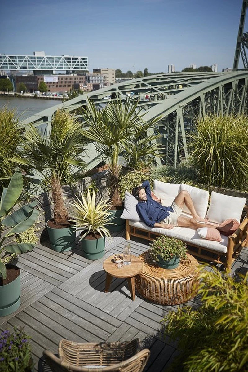 Elho Greenville Rond 30 - Grote Bloempot Voor Buiten - Gemaakt Van Gereycled Plastic - Ø 29.5 X H 27.8 Cm - Blad Groen - Afbeelding 10