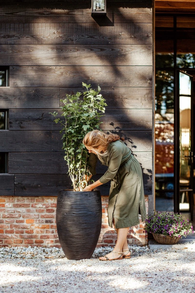 Capi Europe - Vaas Elegant Deluxe Rib NL - 40x60 - Zwart - Voor Binnen En Buiten - KBLR1131 - Afbeelding 4