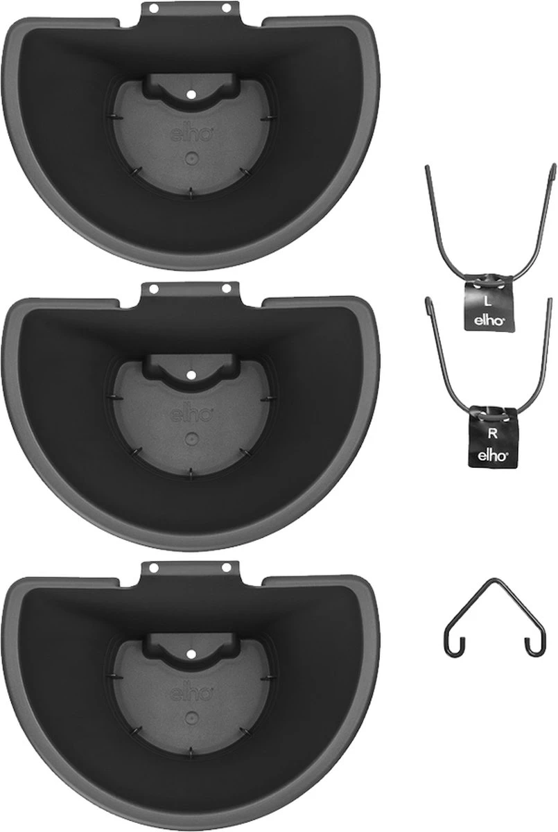Elho Corsica Vertical Forest 24 - Bloempot Voor Balkonbuiten - Ø 26.7 X H 29.7 Cm - Zwart/Antraciet - Afbeelding 12