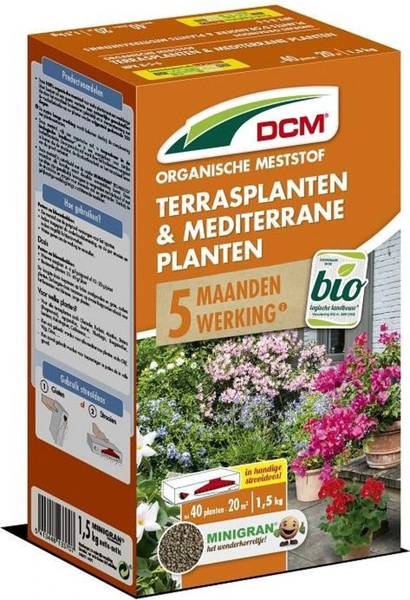 DCM Meststof Terrasplanten & Mediterrane Planten (1,5KG) - Afbeelding 2