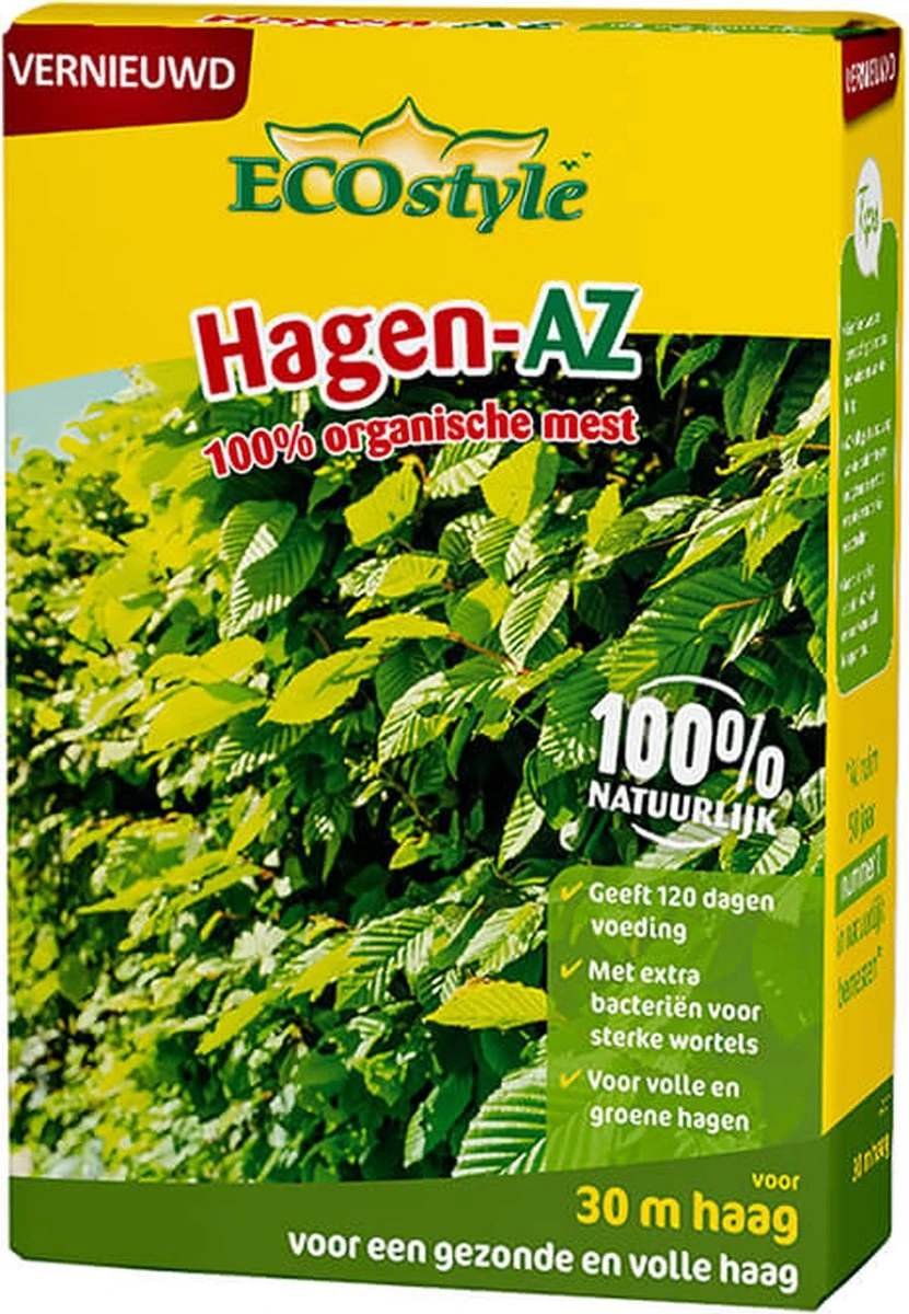 ECOstyle Hagen-AZ Organische Haag Meststof - Tuinmest Voor Diepgroen Blad - Nieuwe & Bestaande Beplanting - 30 M Haag - 1,6 KG - Afbeelding 10