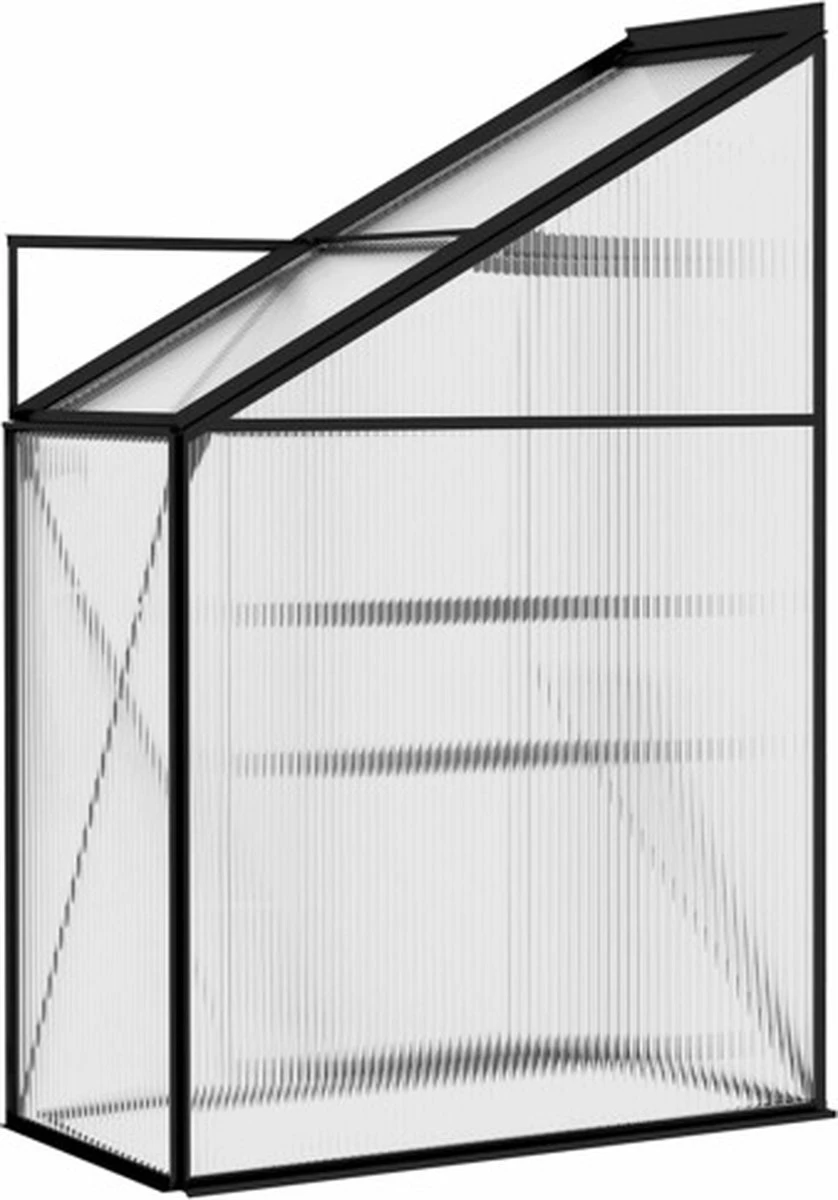 VidaXL Broeikas 1,38 M² Aluminium Antracietkleurig - Afbeelding 5