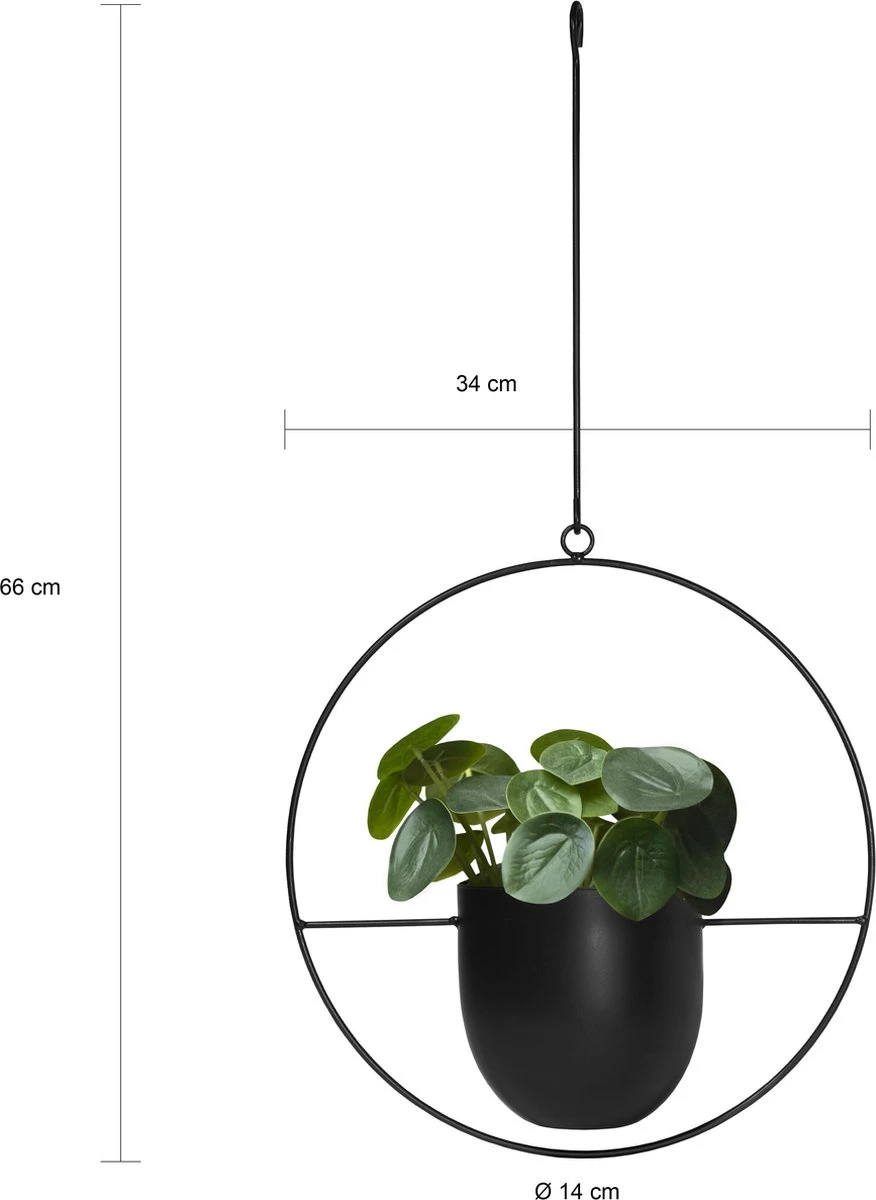 QUVIO Bloempot Hangend / Bloempotten Voor Binnen / Bloempotten / Bloempot Binnen / Bloempot Met Ophanghaak - Metaal - Afbeelding 5