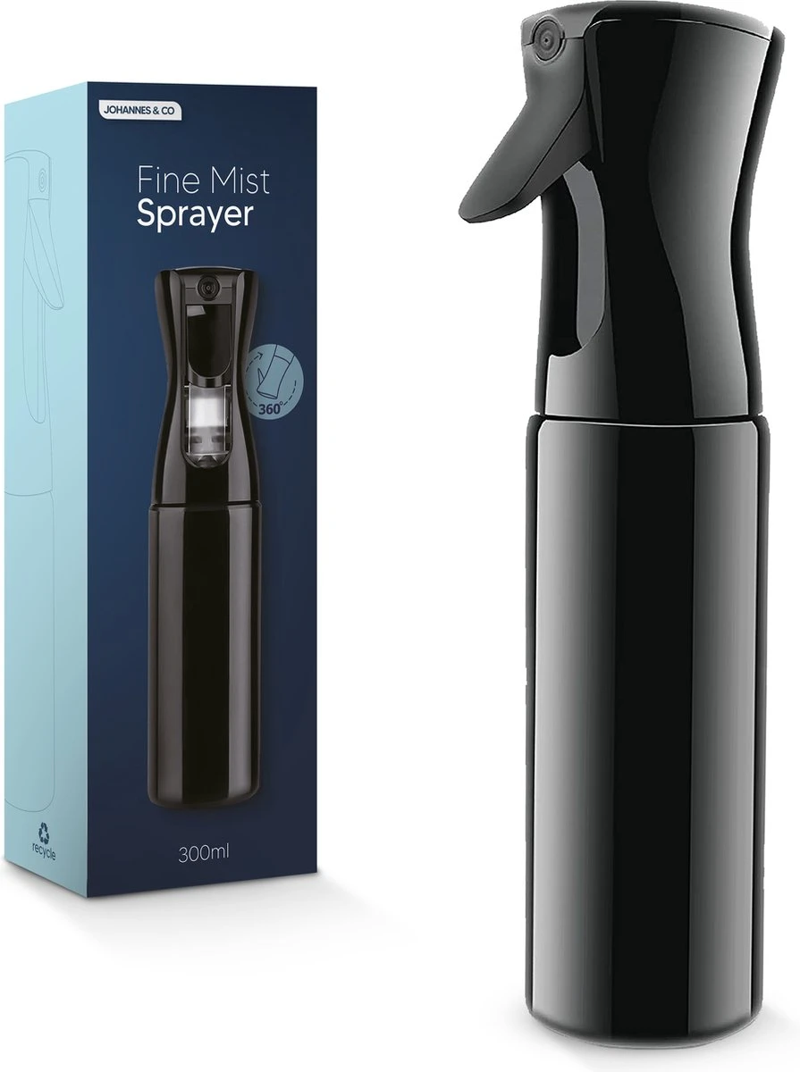 Johannes & Co Waterspuit Zwart - Waterverstuiver Mist Verstuiver Haar