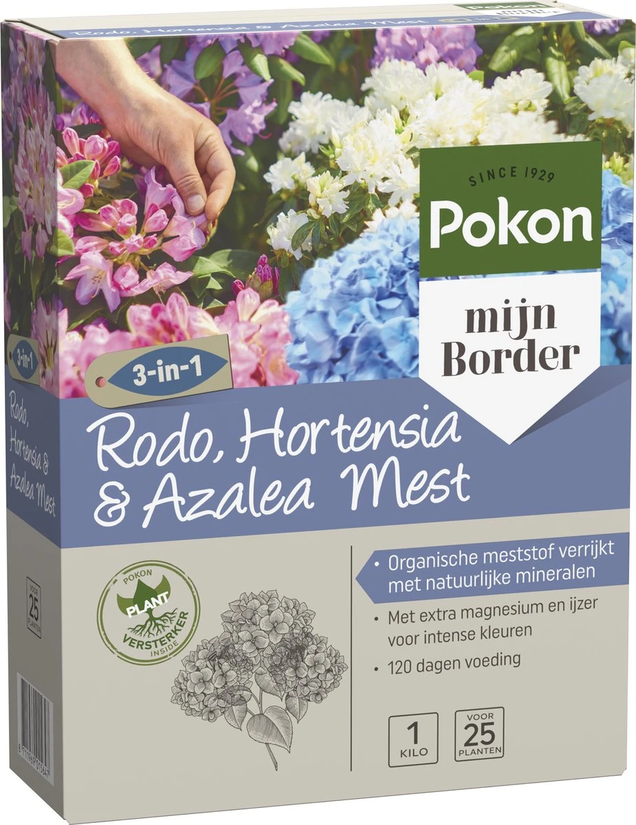 Pokon Rhododendron, Hortensia & Azalea Mest - 1kg - Meststof - 3-in-1 Werking - Afbeelding 2