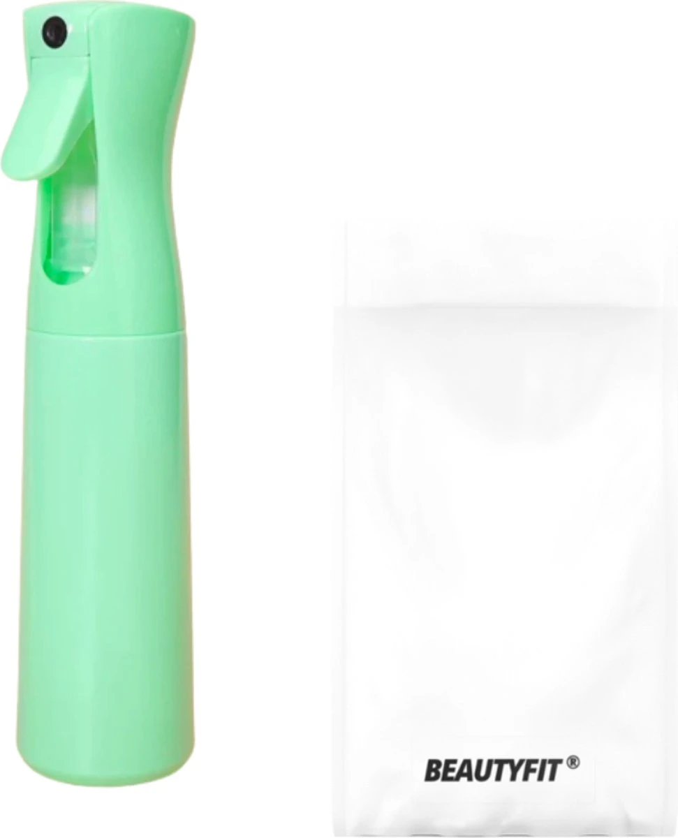 Merkloos BeautyFit - Mist Sprayer Groen - Mist Verstuiver Water- Haarspuit Kapper - Waterspray - Waterverstuiver Haar - Spuitfles Haar - Plantenspuit - 300 Ml - Afbeelding 9